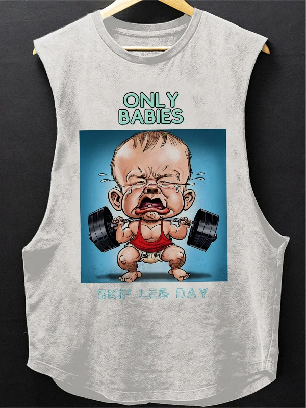 Men's Only Babies Illustration Print Workout Tank Top