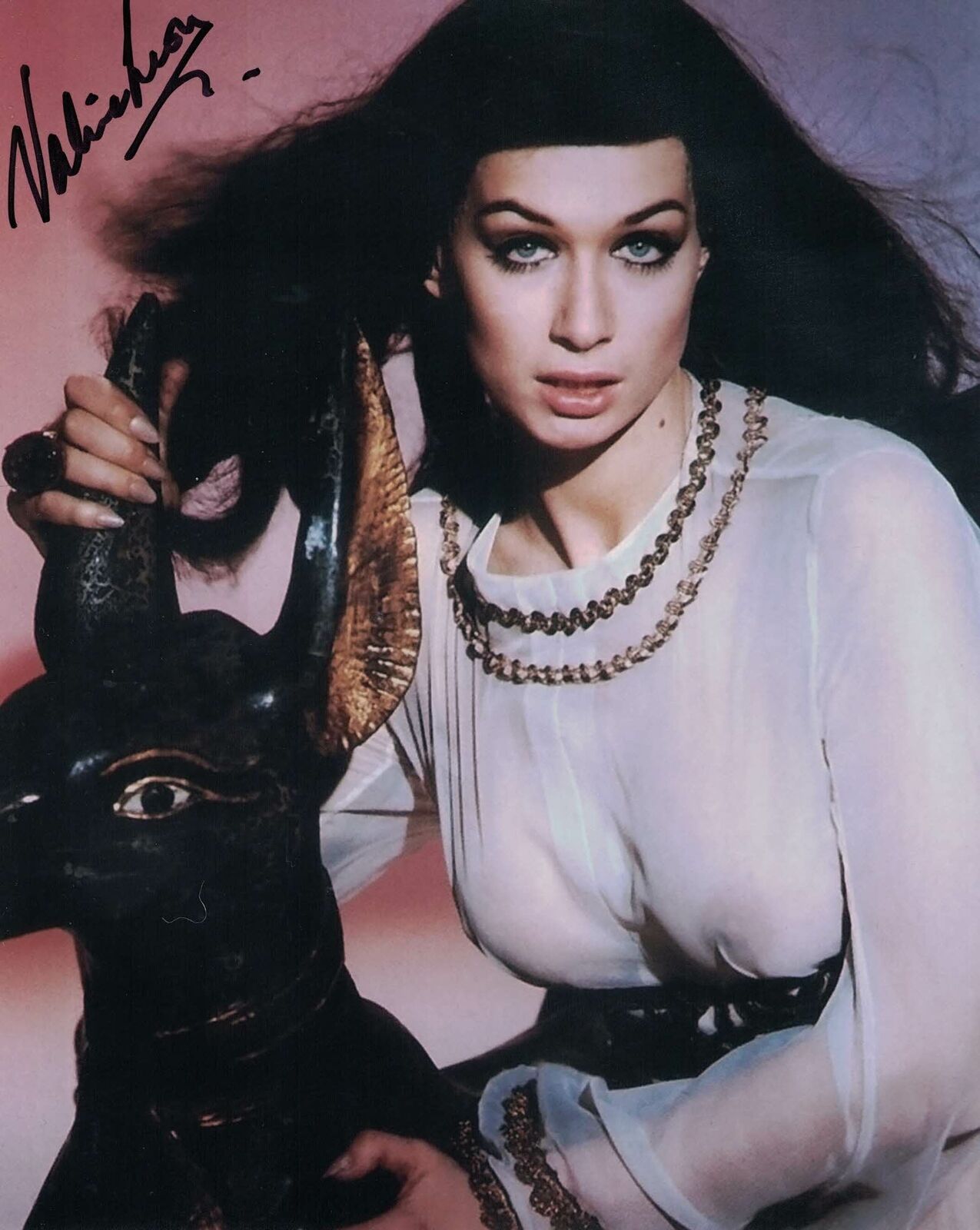 VALERIE LEON - Hammer Blood From The Mummy's Tomb - hand signed 10 x 8 Photo Poster painting