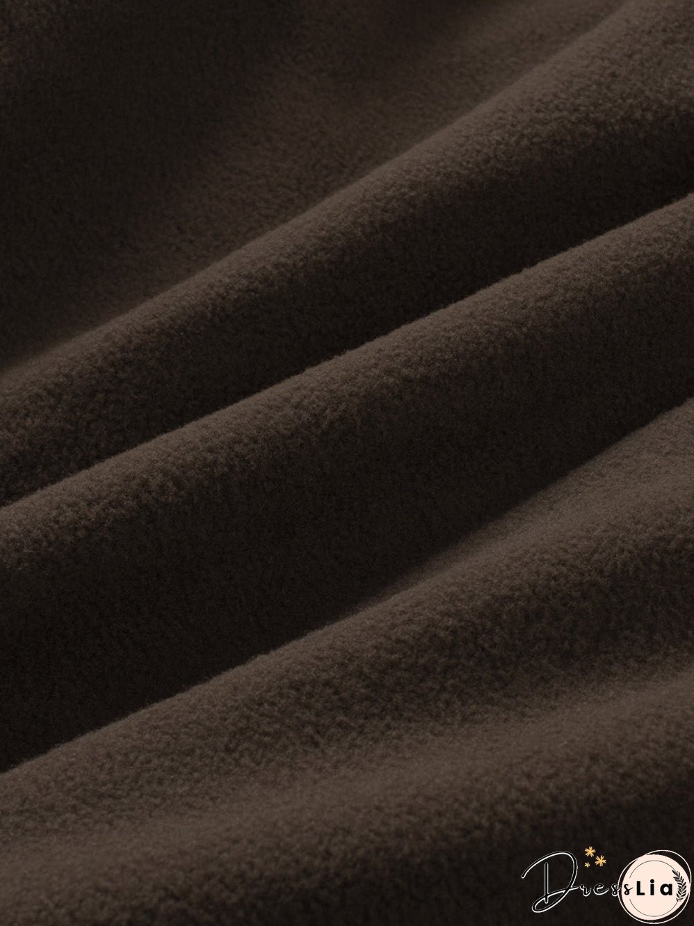 Brown Plush Fleece Button-Up