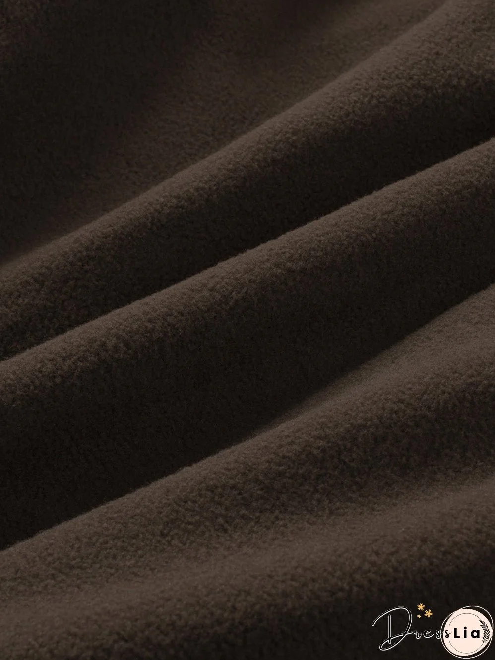 Brown Plush Fleece Button-Up