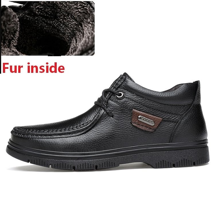 Size 47 New Mens Genuine Leather Boots 2021 Fashion High Top Winter Shoes Lace Up Ankle Boots Autumn Shoes Men Warm Footwear