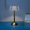 Crystal Table Lamp Cordless Desk Lamp Dimmable Sleeping Light for Restaurant Bar