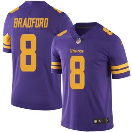 Vikings #8 Sam Bradford Purple Men's Stitched NFL Limited Rush Jersey