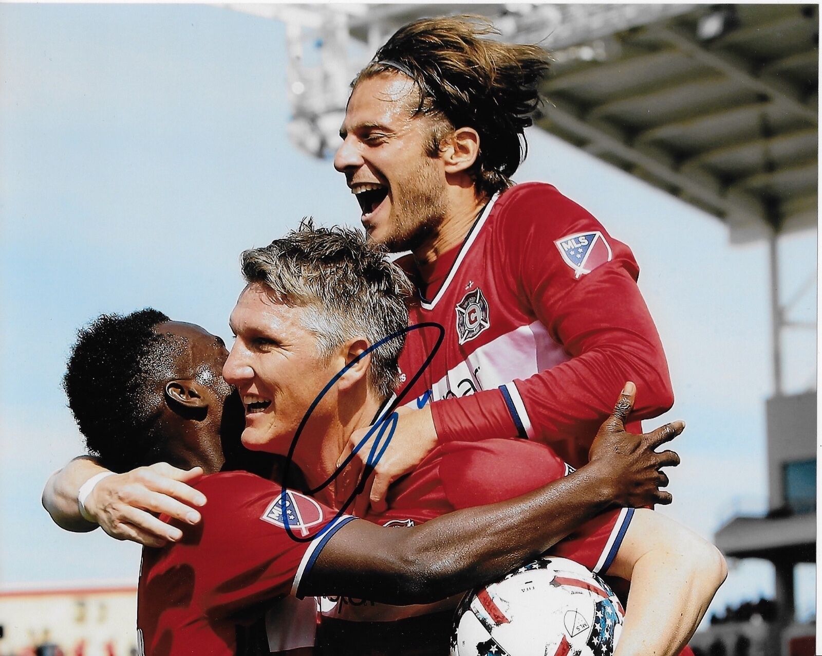 BASTIAN SCHWEINSTEIGER 'CHICAGO FIRE' WORLD CUP SIGNED 8X10 PICTURE *COA 1