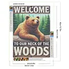Diamond Painting-DIY Full Round Drill Forest Bear