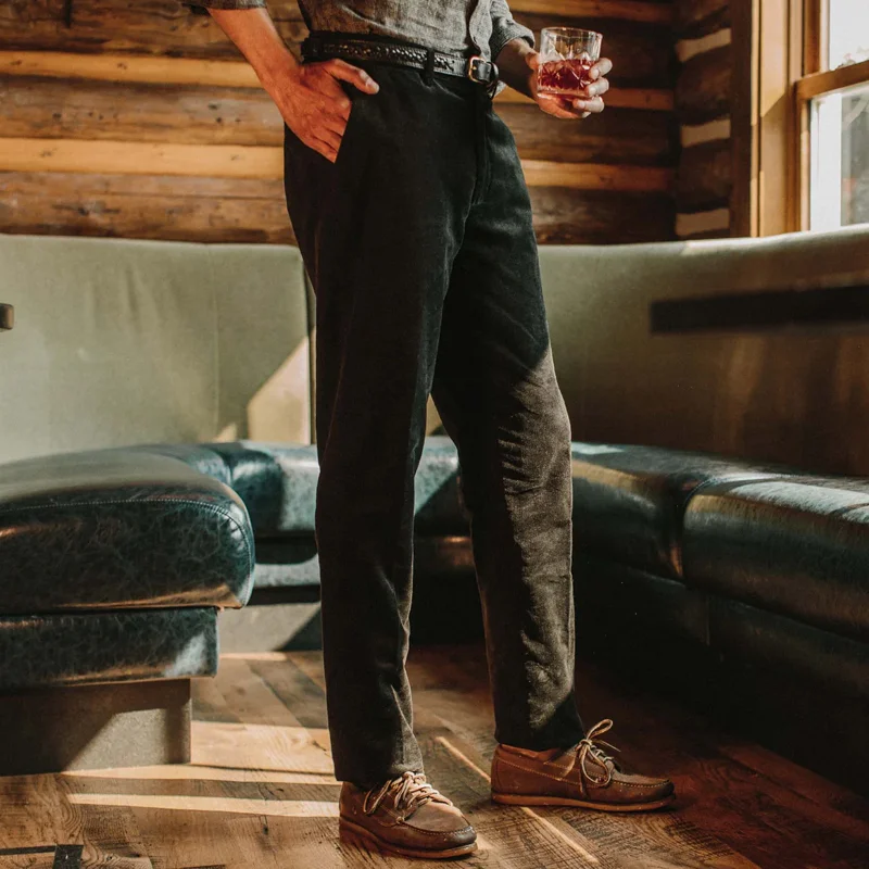 8oz Corduroy Slim Fit Straight Mid-Rise Pants