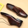 Vintage Mens Cap Toe Leather Oxford Shoes 