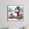 Bonhomme De Neige D&rsquo;Hiver-Perceuse Ronde Peinture Diamant-30*30CM