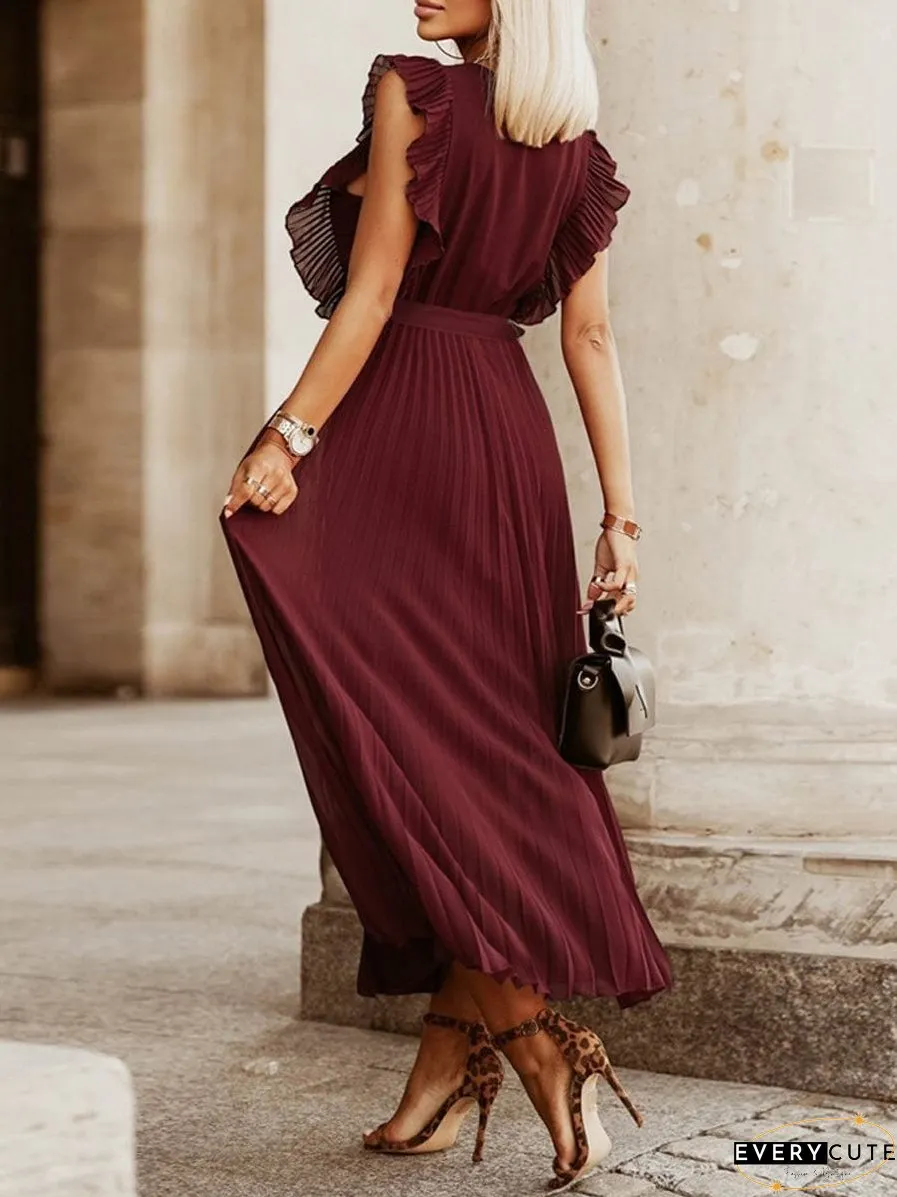 Party Dress with Flutter Sleeves