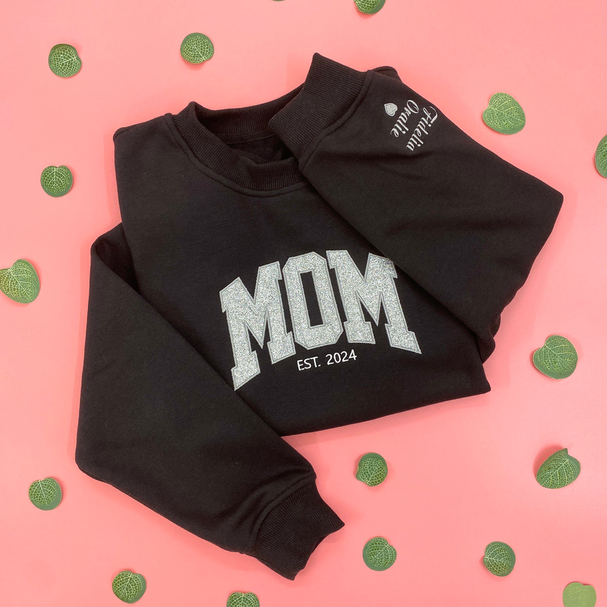 Loveyoufancy Custom Embroidered MAMA Sweatshirt-Gift For Mom&Grandma