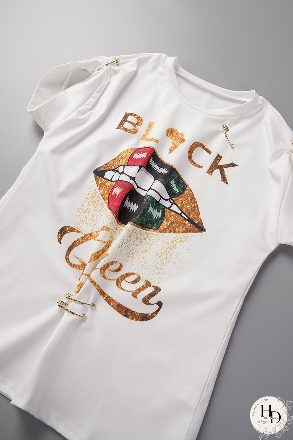 Dark Blue Casual Street Print Patchwork O Neck Short Sleeve Two Pieces