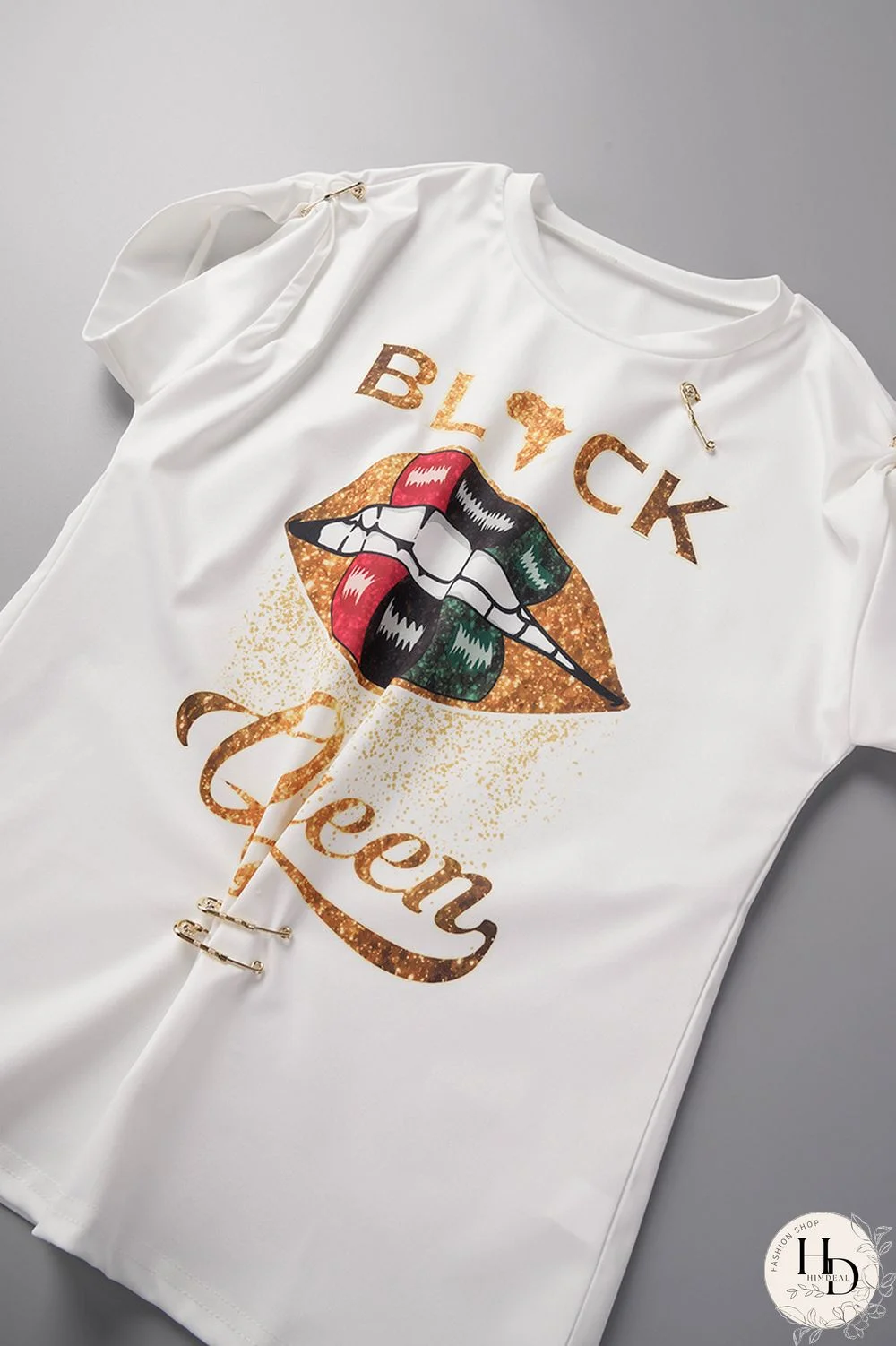 Dark Blue Casual Street Print Patchwork O Neck Short Sleeve Two Pieces