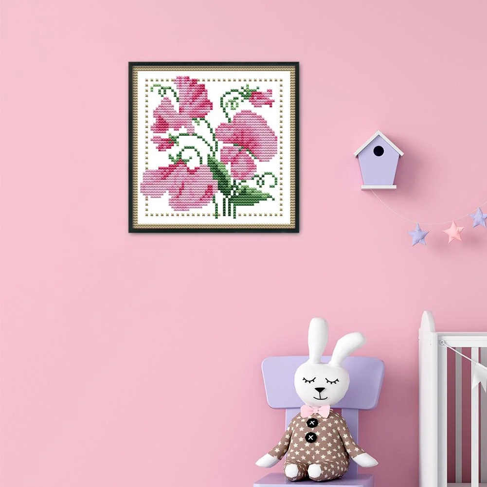 14ct Stamped Cross Stitch - Flower(17*17cm)