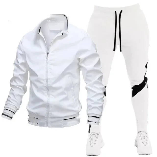 Mostsbrand 2023 New Jacket Set Casual Suit Stitching Trousers Bomber Jacket Set Sleepwear Women Pijama