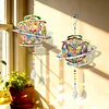 2pcs DIY Diamond Painting Butterfly Wind Chimes Crystal Window Suncatcher Craft Set Birthday Gifts Home Garden Decor