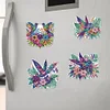 (US Local)12Pcs Diamond Art Magnets Fridge Sticker Set for Adults Beginners (CN561 Bird)