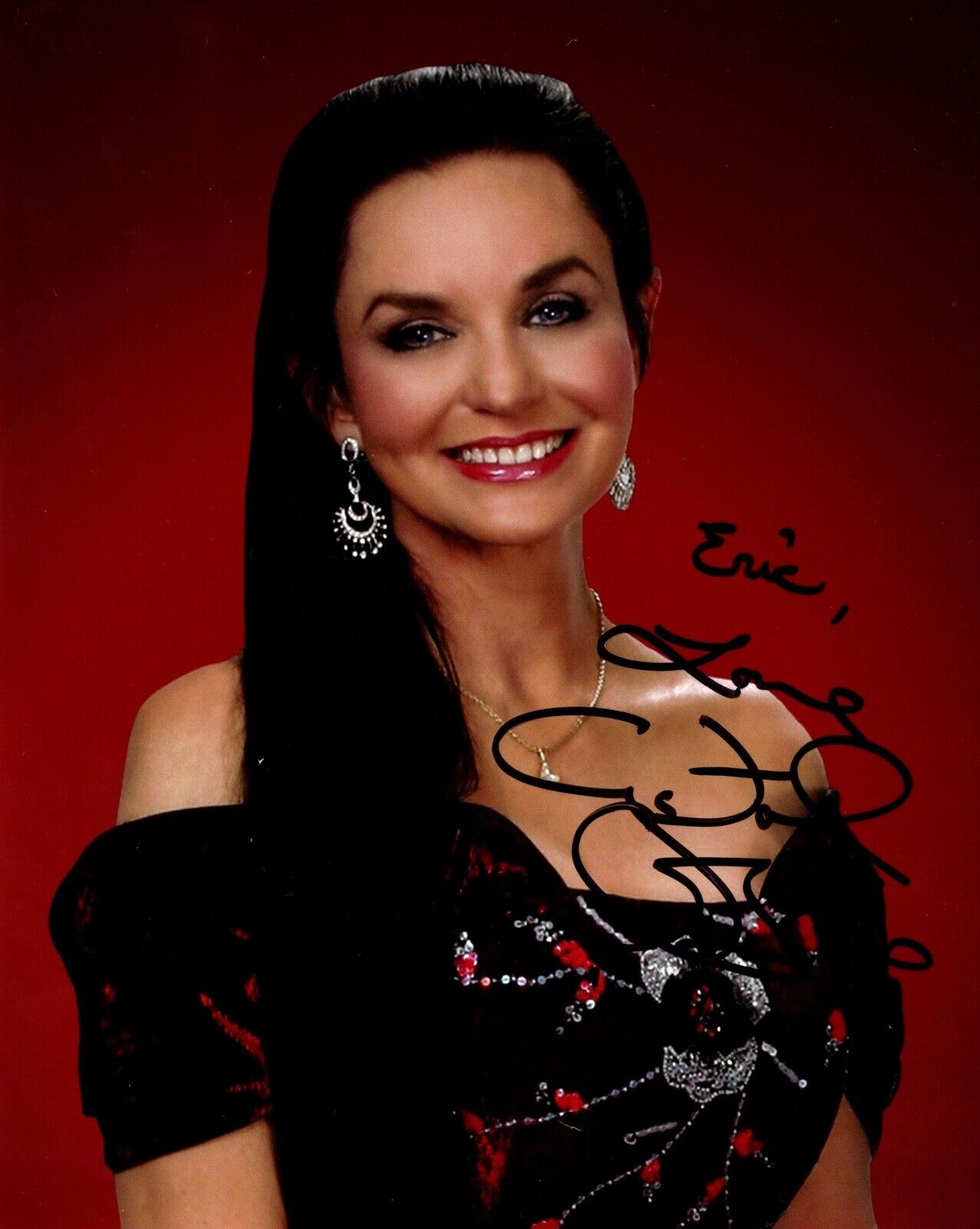 TO ERIC - Crystal Gayle Signed Autographed Country Music Singer 8x10 inch Photo Poster painting