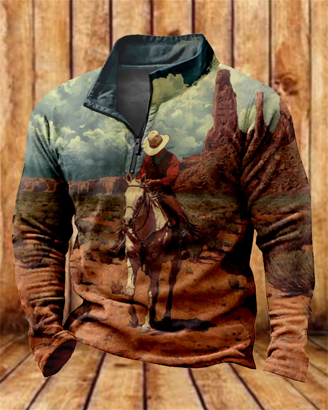 Suitmens Men's Cowboy Outdoor Life Zipper Hooded 00416