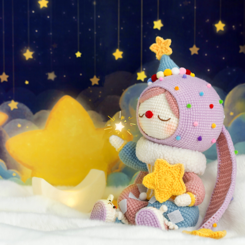 Cozy Crochet Bunny DIY Kit - Handmade Bedtime Toy for New Moms