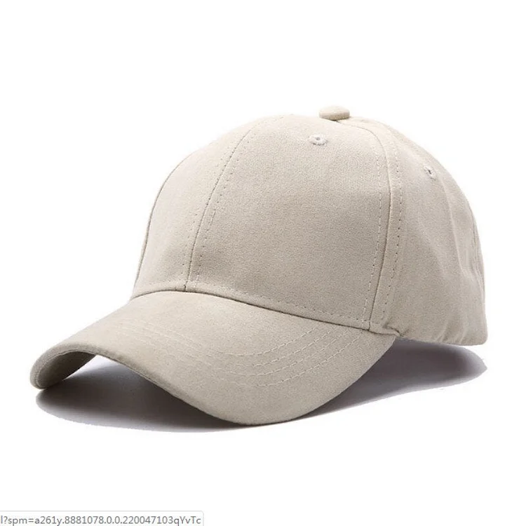 suede baseball cap for men casual blank snapback hat outdoor sports curved sun hat solid color classic trucker hat bone