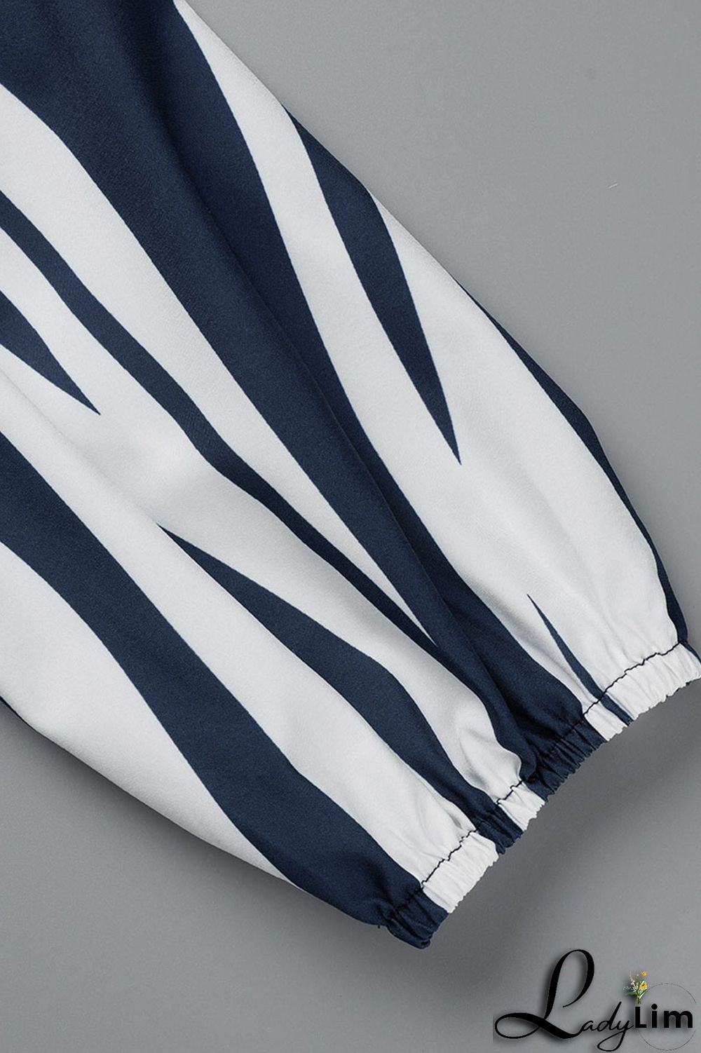 Tibetan Blue Fashion Casual Print Bandage Backless Off the Shoulder Tops