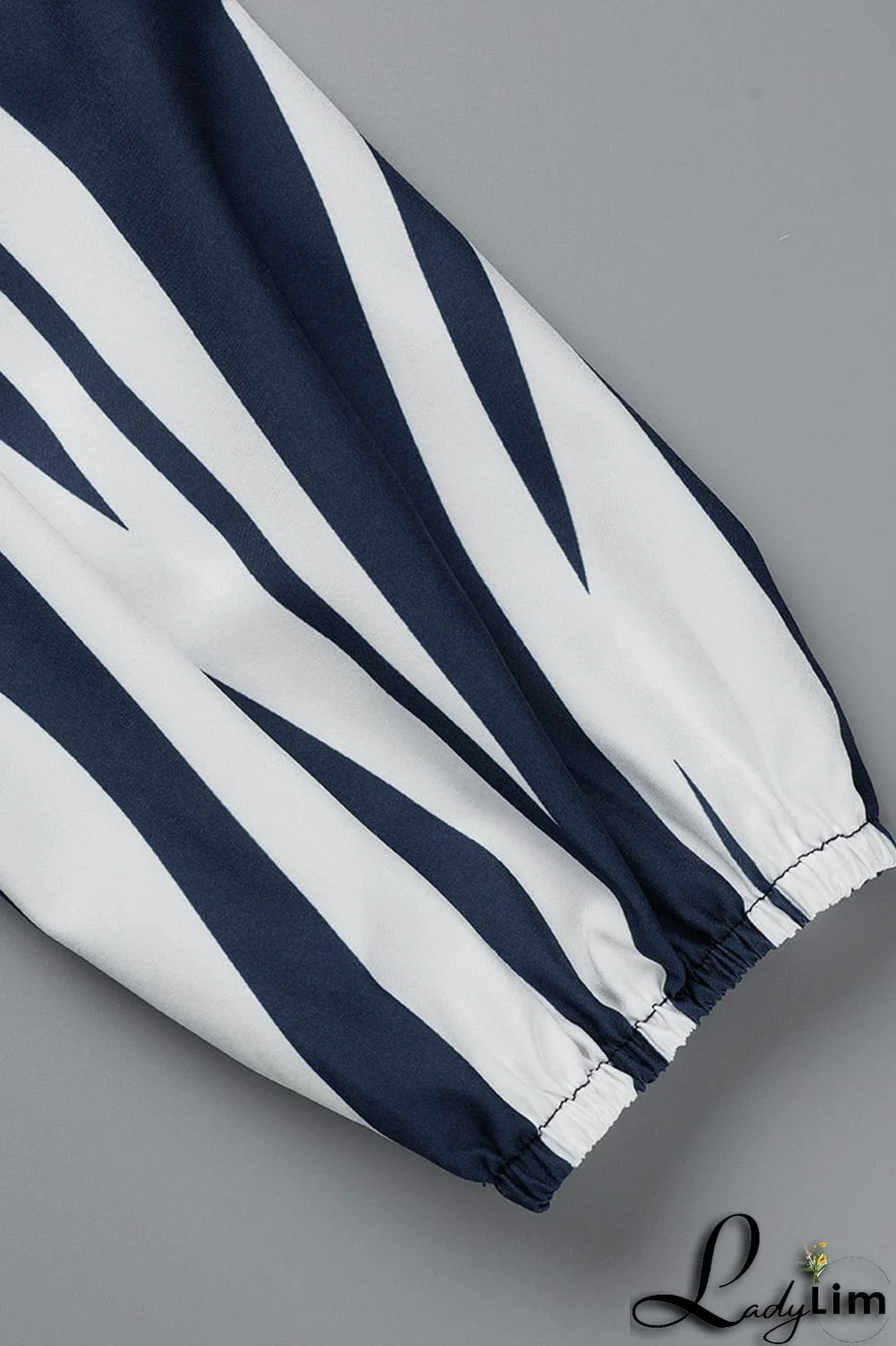 Tibetan Blue Fashion Casual Print Bandage Backless Off the Shoulder Tops