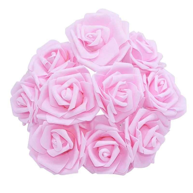 10/20/30Pcs Artificial Foam Rose Flowers Romantic Wedding Bride Bouquet Party Decor Birthday Gift Scrapbook DIY Craft Supplie