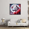 Rose And Wolf Under The Moon-11CT Stamped Cross Stitch 40*40cm/15.75*15.75in