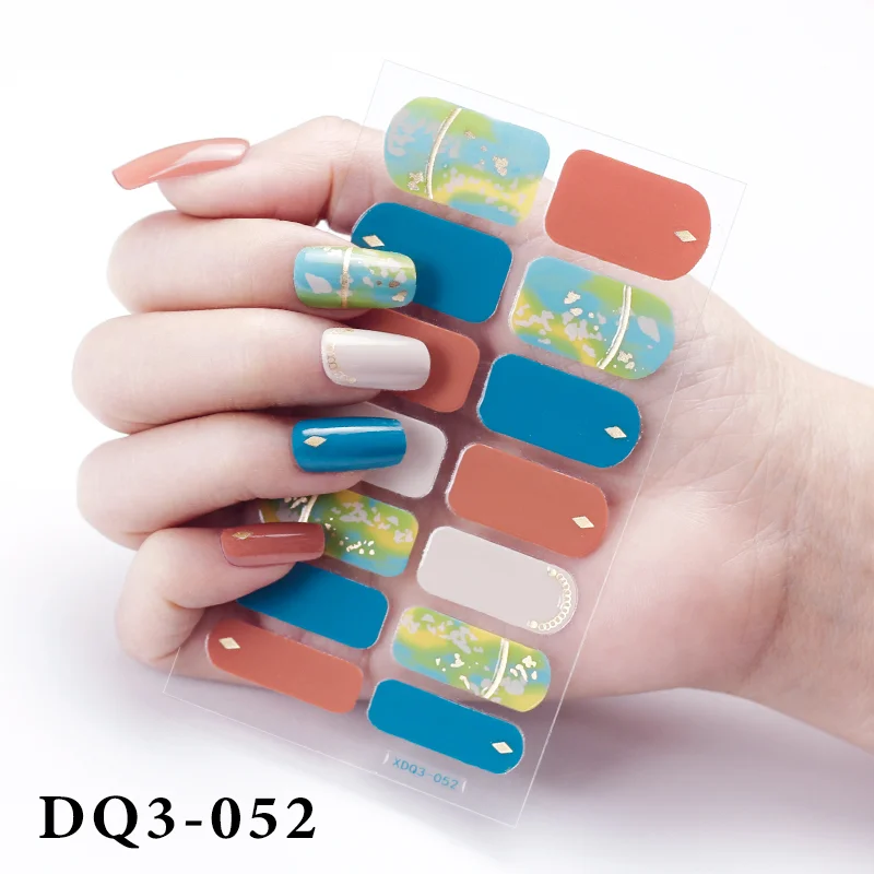 Churchf Nail Stickers Fashion Design Nail Polish Stickers Full Cover Nail Decorations for Manicure Self Adhesive Decals for Nails-Nail Inspo