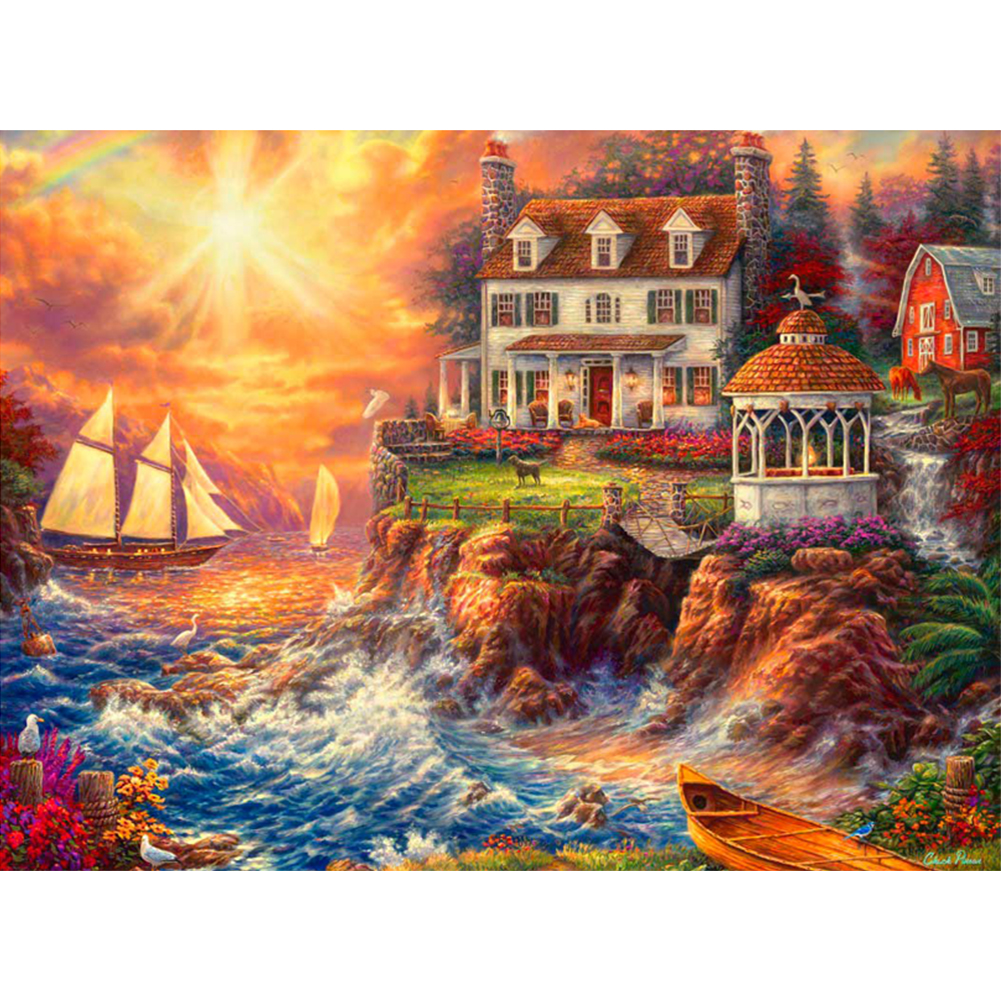

No Frame Modern Canvas Print Painting Sailng Waves Wall Art Picture Poster, 501 Original