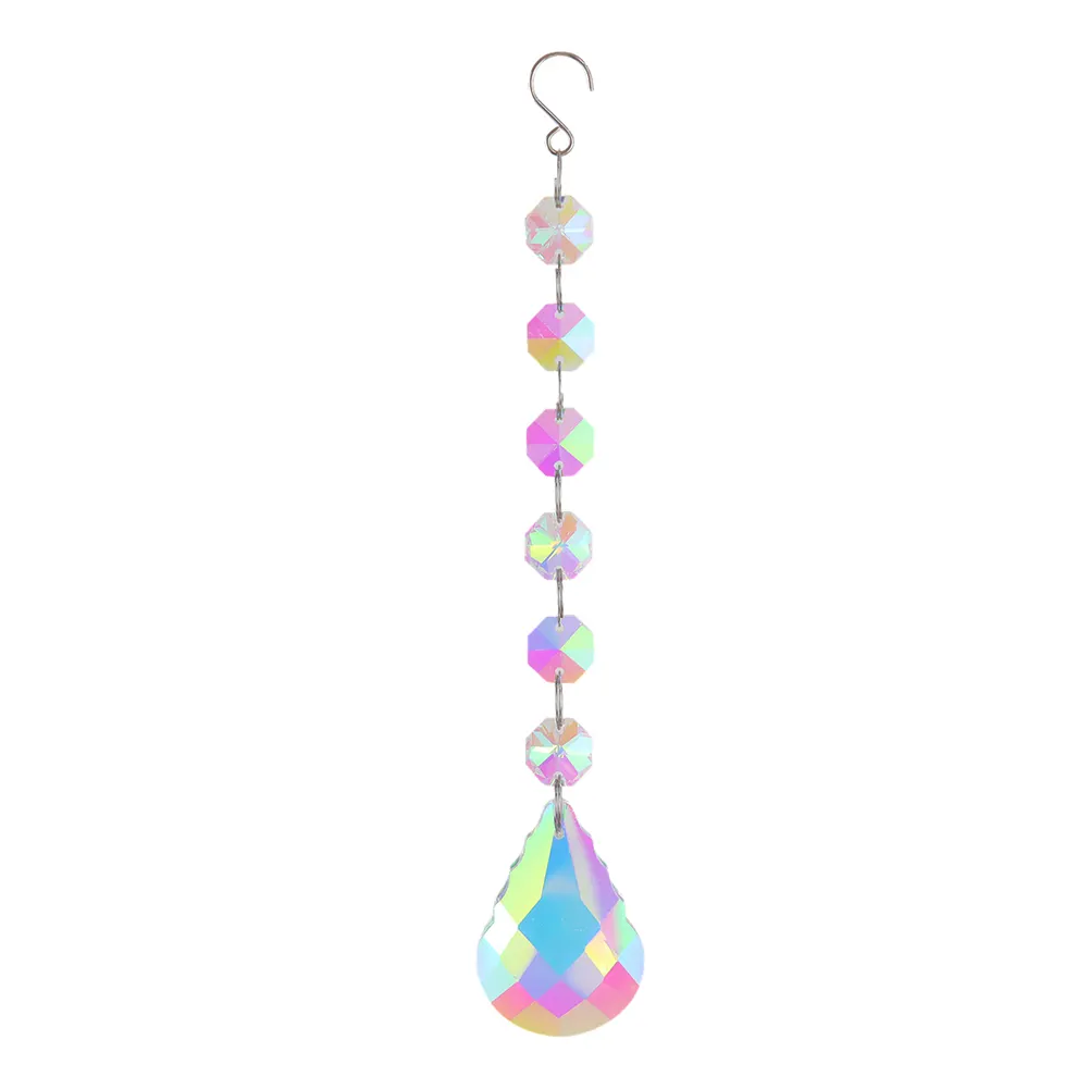 Crystal Wind Chimes Ornament AB Color Beads Hanging Pendant Kids Room Decor