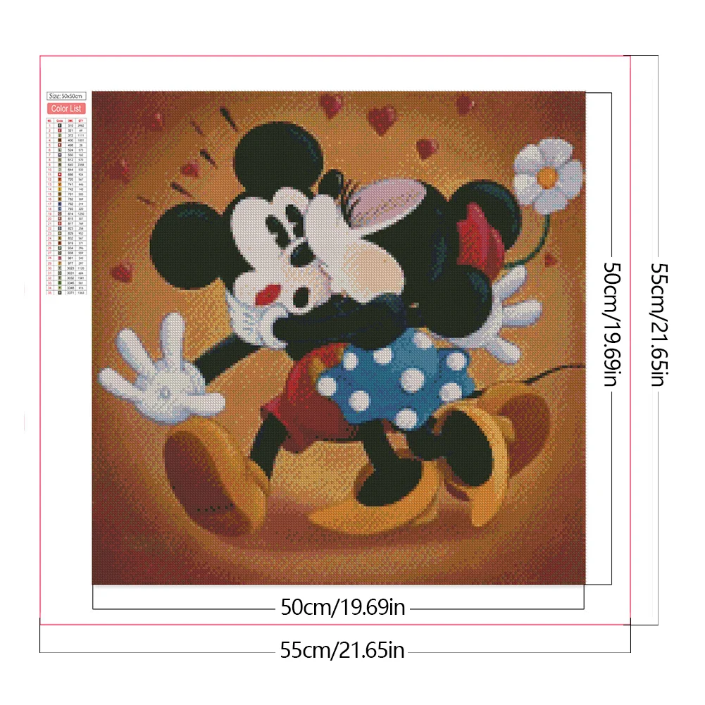 5D DIY Full Square Drill Diamond Painting Kit Mickey Minnie Decoration (ZQA670)