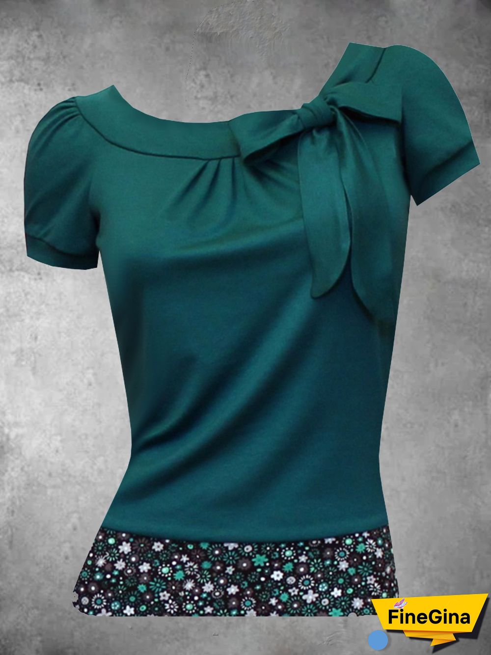Casual Short Sleeve Round Neck Plus Size Printed Tops