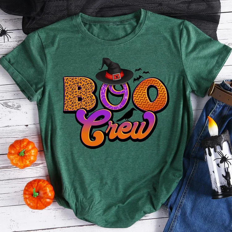 Boo Crew with Witch Hat  T-Shirt Tee-07368