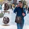 BAIGIO Herren Umh&auml;ngetasche Leder Herren Schultertasche f&uuml;r Herren Leder Herrentasche Vintage Schultertasche Crossbody Bag Messenger Bags f&uuml;r Herren Schwarz