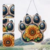 Tournesol chien patte-simple c&ocirc;t&eacute; perceuse-diamant pendentif