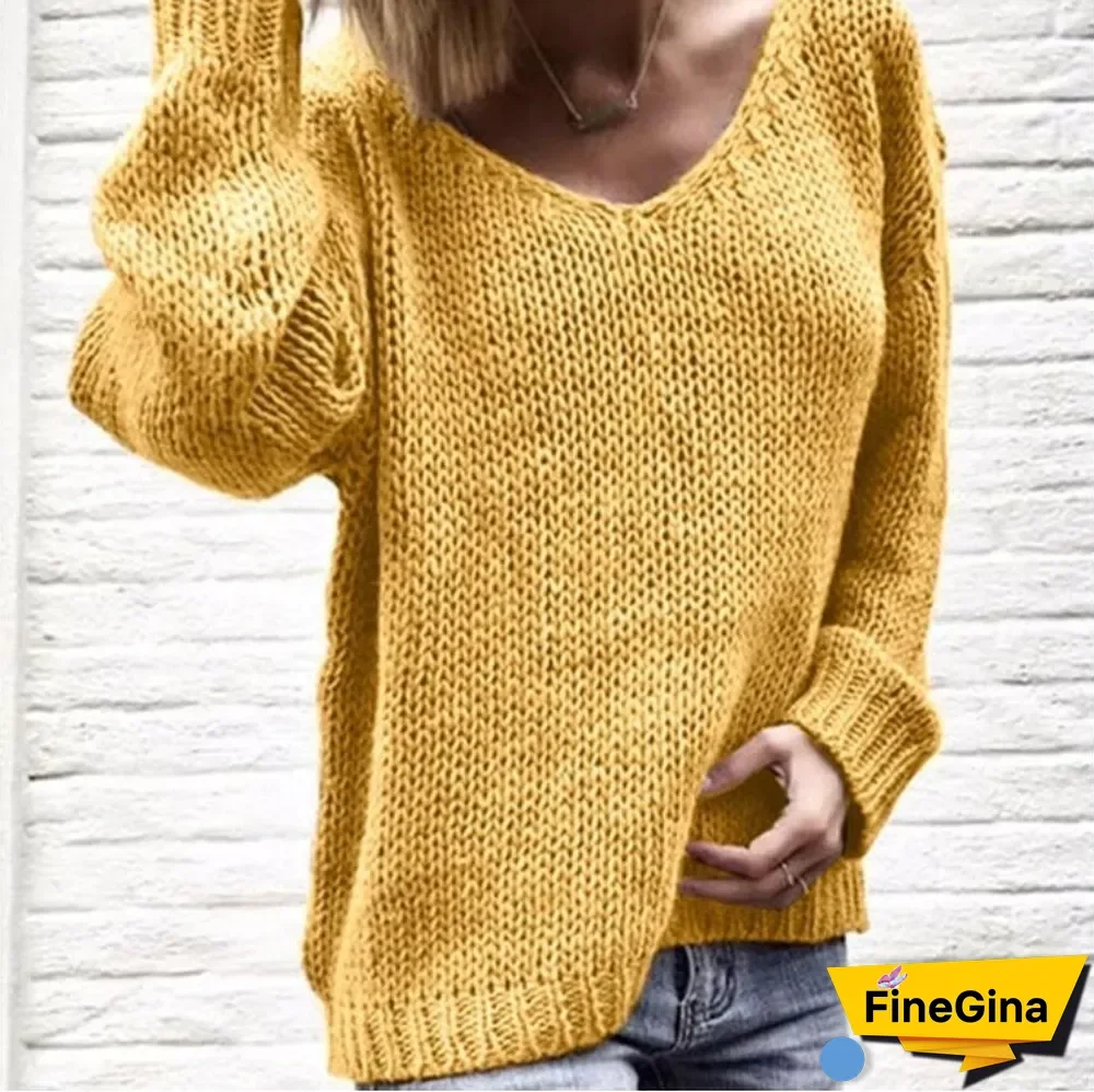 Autumn Winter Women's Knitted Top