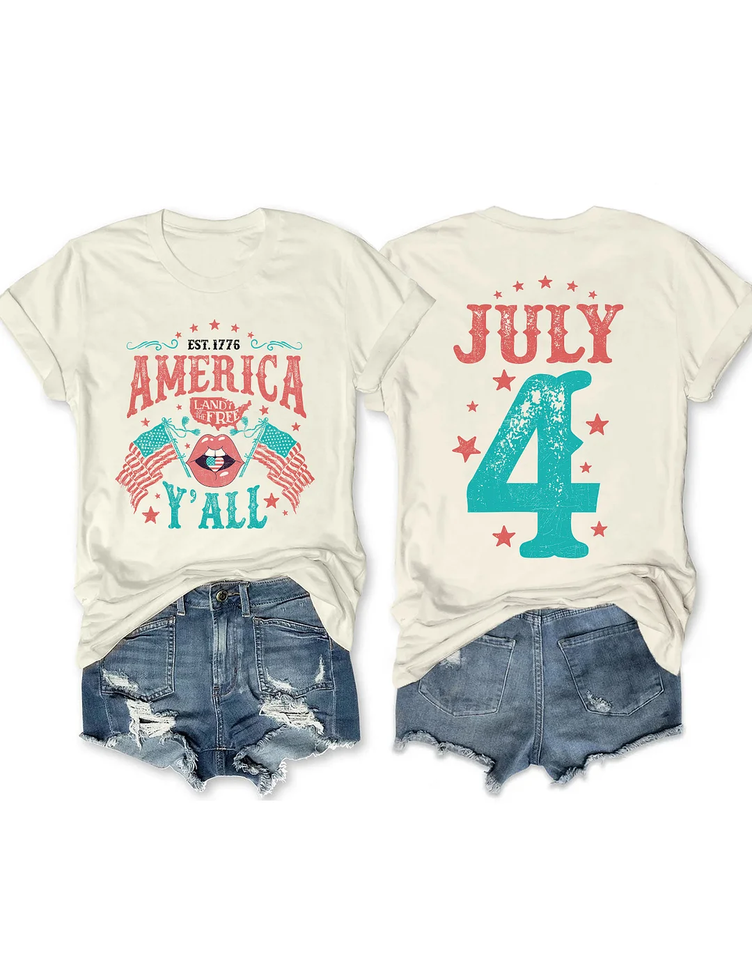 Land of the Free 4th of July T-shirt