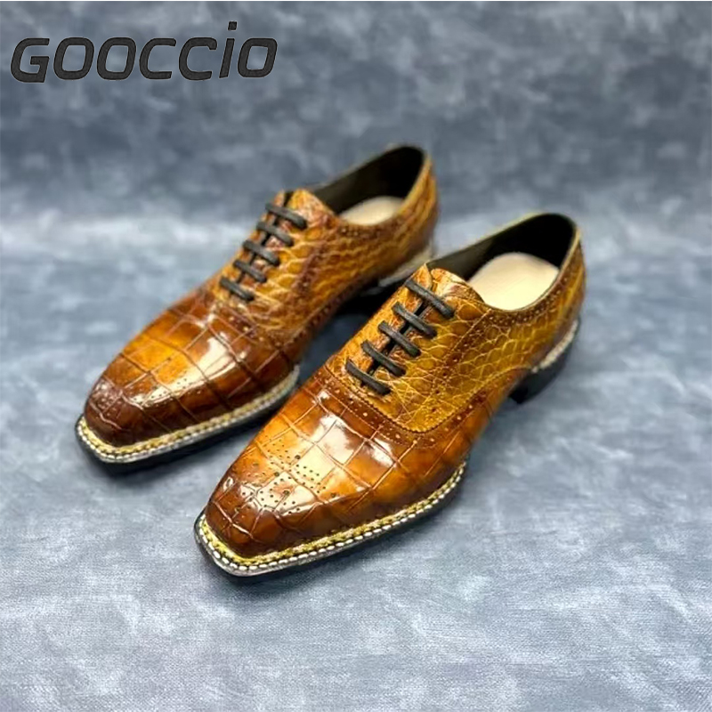 MY191 Crocodile Leather Dress Shoes/Oxford Shoes For Men GOOCCIO   