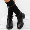 Women's Martin Boots knitted PU Stitching Boots