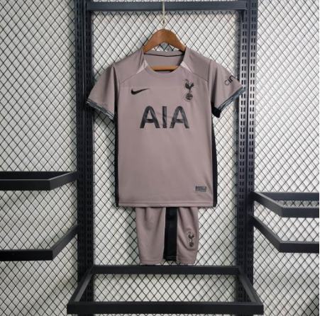 23/24 Tottenham Third Away Kids Kit Football Shirt Thai Quality