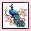 Peacock Blossom Glass Bead Partial 11CT DIY Stamped Cross Stitch Kits for Beginners Adults Home Decor Cross Stitch Art and Crafts Kits 14.04x14.04in tapestrymarket
