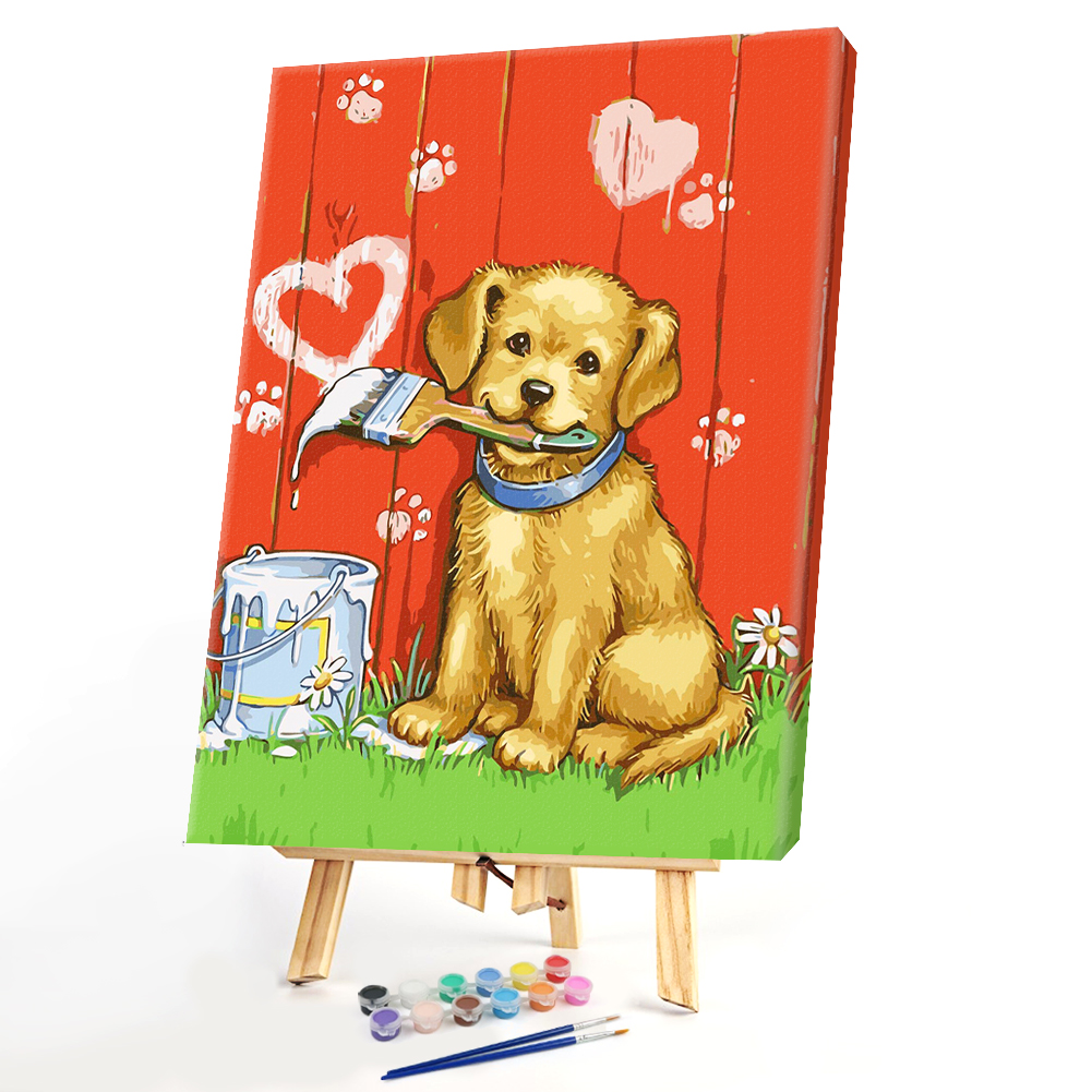 

40*50CM Paint By Numbers-Funny Dog, 501 Original