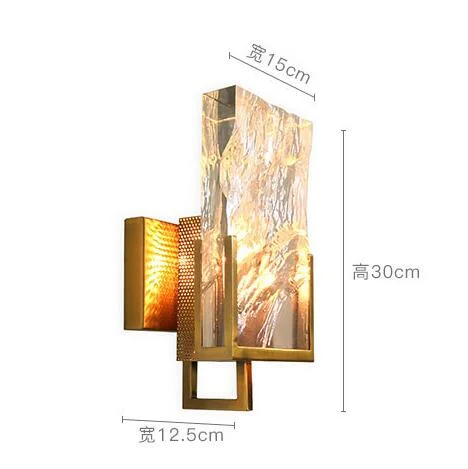 Creative Wall Lamp Nordic Bedside Bedroom Modern Minimalist Restaurant Living Room Villa Luxury Craft Ice Crystal Wall Lamp Led