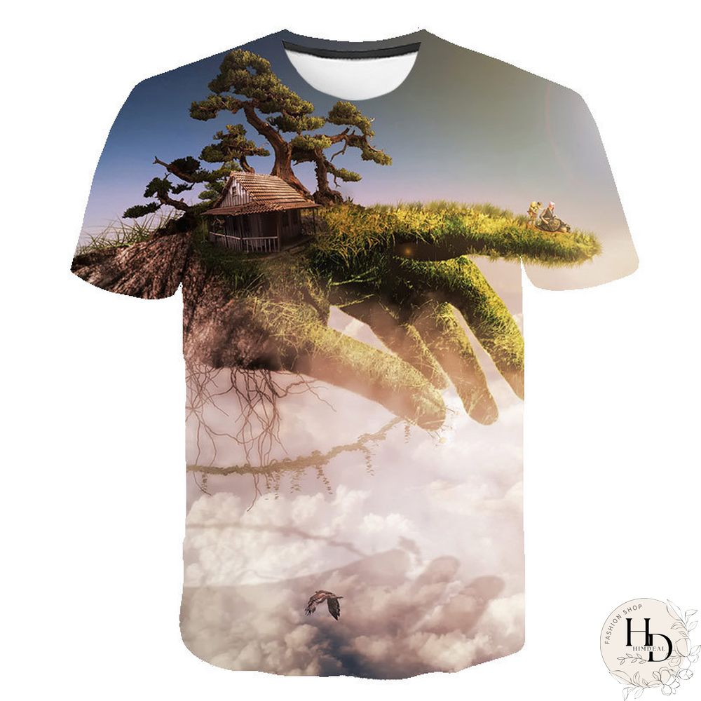 Summer Streetwear Scary Man Male 3D Print Creative Character Casual Shirt Plus Size Short Sleeve Tees Tops Clothing