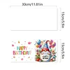 6Pcs Diamond Painting Birthday Gnome Diamond Painting Greeting Card for Adults Beginners
