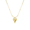 Classic Golden Heart Pendant Necklace