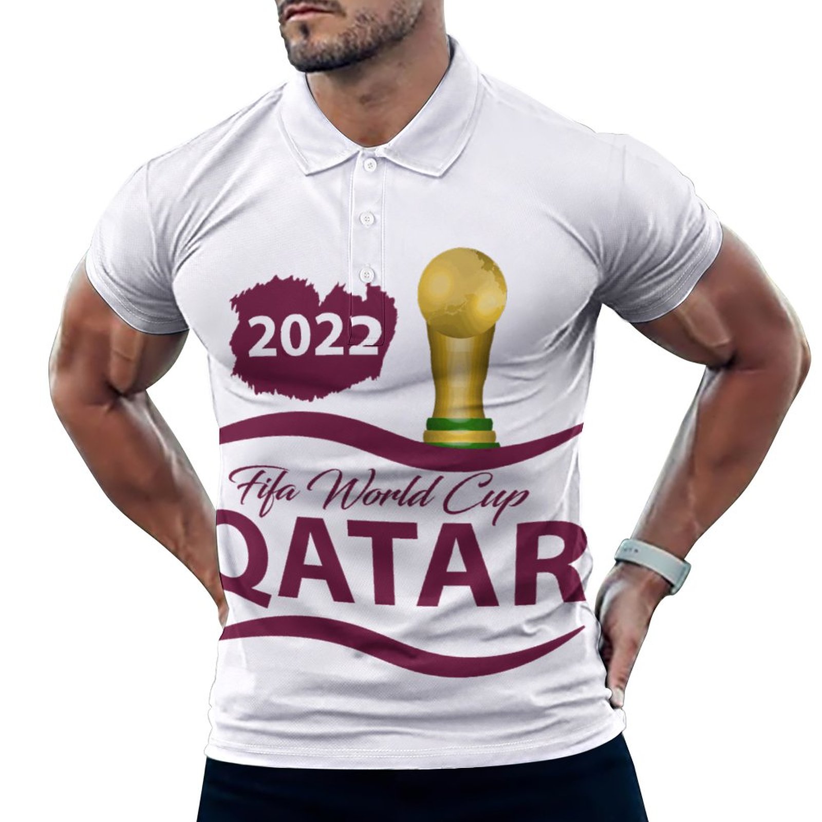 2022 WORLD CUP QATAR Men's Polo Shirt