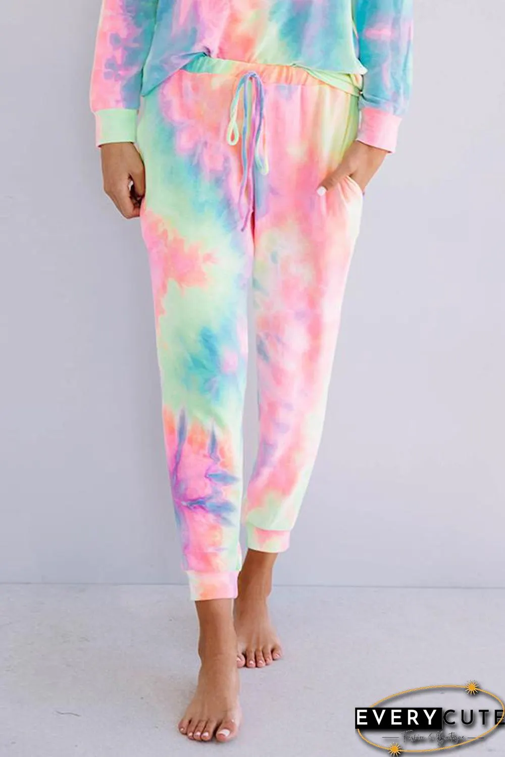 Pink Snuggle Down Tie Dye Lounge Set