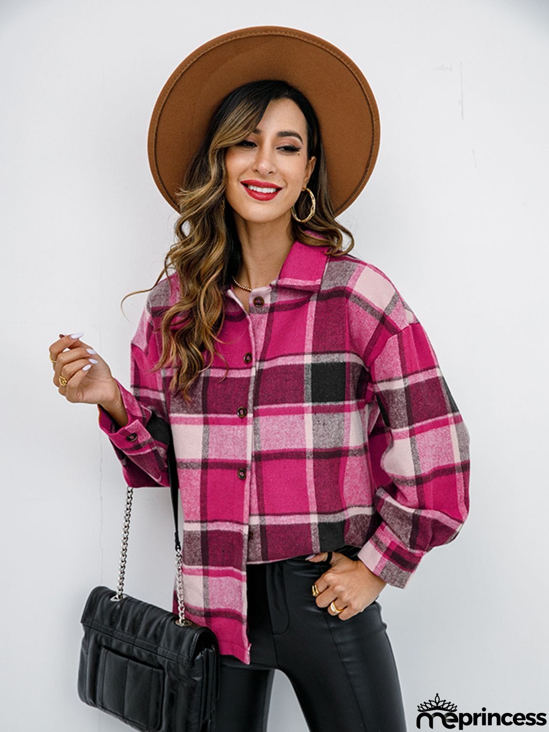 Plaid Button-Down Jacket